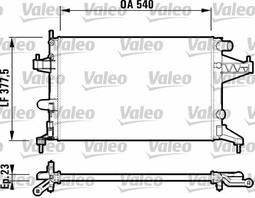 SU RADYATÖR CORSA C-COMBO C 1.7 Y17DT-Y17DTL AC KLİMASIZ MEK 540x375x26
