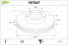 ÖN FREN AYNASI P107 1.0-1.4HDI 06/05 C1 1.0 1.4HDİ 05 TOYOTA AYGO 1.0 1.4HDİ 05 247x20x4DLxHAVALI