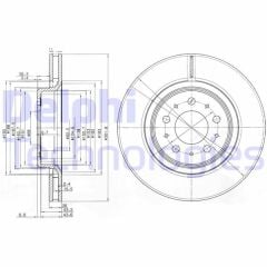 ÖN FREN AYNASI HAVALI VOLVO V70 97-00 C70 97-05 S70 96-00 XC70 97-02 302x26x5DLxHAVALI
