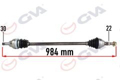 KOMPLE AKS SAĞ OPEL VECTRA C 1.6-1.8 02-08 984mm
