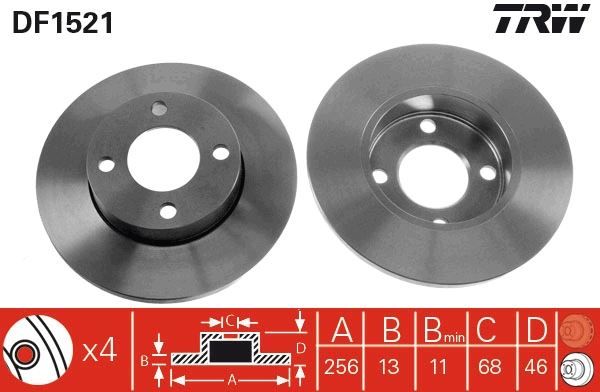 FREN DİSKİ ÖN SAĞ-SOL AUDI 80 B3 80 91 AUDI 90 B3 87 92 AUDI 100 C2 77