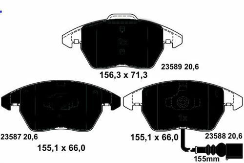 ÖN BALATA FİŞLİ CADDY III 04 GOLF IV V VI 97 JETTA PASSAT 05 POLO 09 OCTAVIA 04