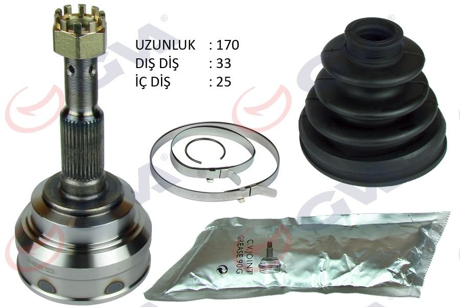 AKS KAFASI DIŞ ÖN VECTRA A 1.8 88-95 33x25x52 170mm