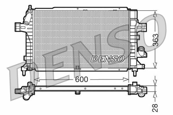 RADYATÖR ASTRA H 1.3-1.7-1.9 CDTİ 04 ZAFIRA 1.7-1.9 CDTI 05 AC KLİMASIZ-KLİMALI MEK 599x368x26