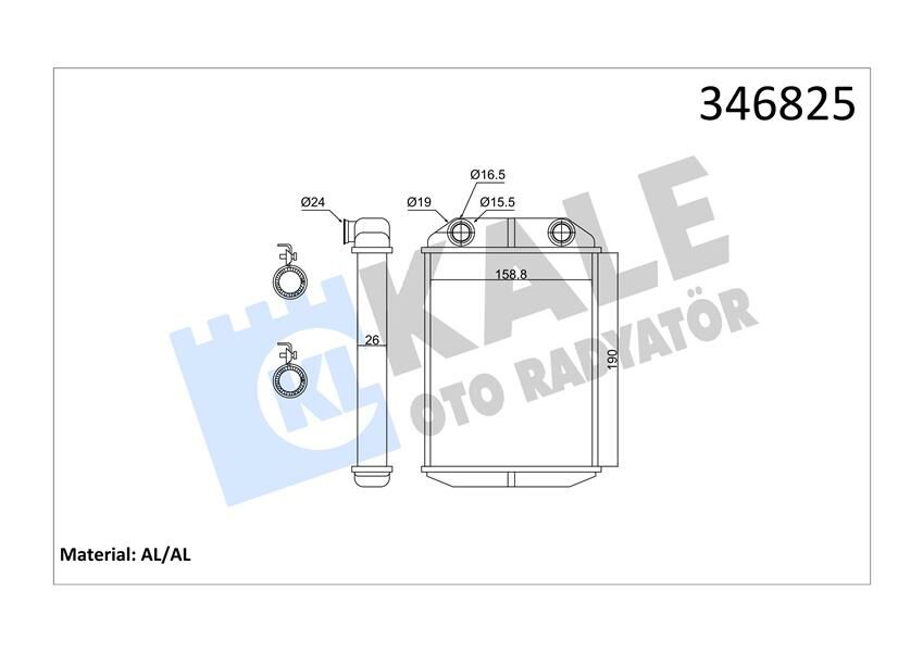 KALORİFER RADYATÖRÜ DACIA DOKKER 12 LODGY 12 1.2 TCE 1.3 TCE 1.5dCi 1.6