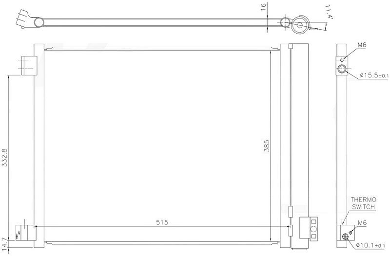 KLİMA BRAZİNG CONDENSER A/M MİCRA 1.5İ 2010 /1.5DCİ 2010