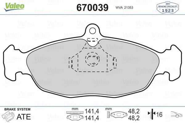 ÖN BALATA ASTRA F-CORSA A B -VECTRA A-TIGRA- 94-00 COMBO 1.4-1.6i-1.7 D 92-00 GDB1040