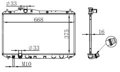 RADYATOR BRAZİNG A/M 375X668X16 CİVİC IX 1.8İ-2.4İ 2012 / 1.6İ D-TEC 2014 681377