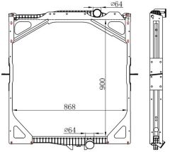 RADYATOR TRUCK BRAZİNG MT 900X868X48 TERBERG FH 12 420 HP 93-99 65462A