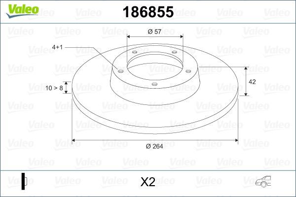 ARKA FREN AYNASI ASTRA H L67 04 14 COMBO C 01 11 MERIVA A 03 10 264x10x4DL DOLU