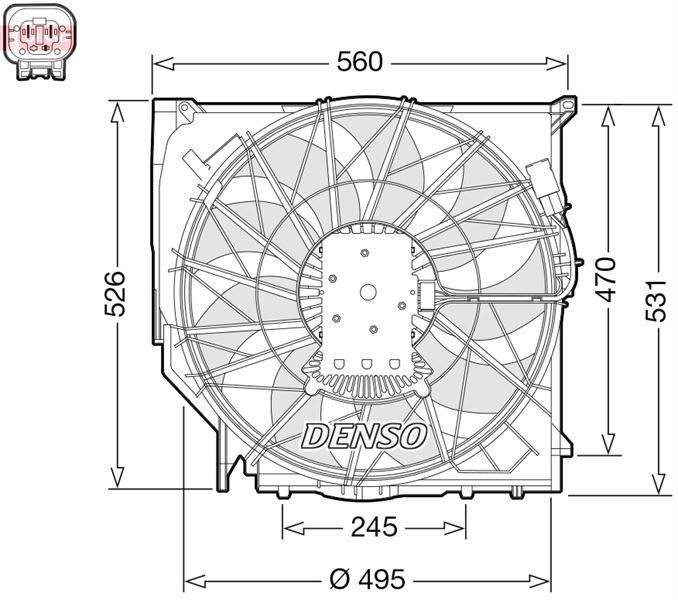 FAN. RADİATOR BMW 1 E81. E87 03-12