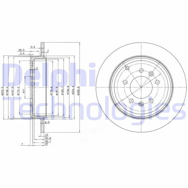 FREN DİSKİ ÇİFTLİ PAKET . DELİKSİZ ARKA PEUGEOT 607 2000