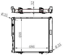 RADYATOR BRAZİNG MT 486X488X32 E 200/230 W124 84- 62748