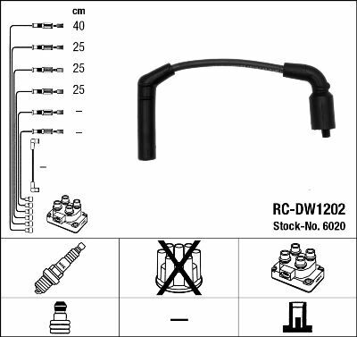 BUJİ KABLOSU CHEVROLET KALOS 1.2L 05- / AVEO 1.2L 03- RC-DW1202