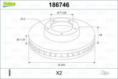 ÖN FREN AYNASI 407 1.6HDI 1.8-2.016V-2.0HDI 04 607 2.0 00 508 10 283x26x5DLxHAVALI