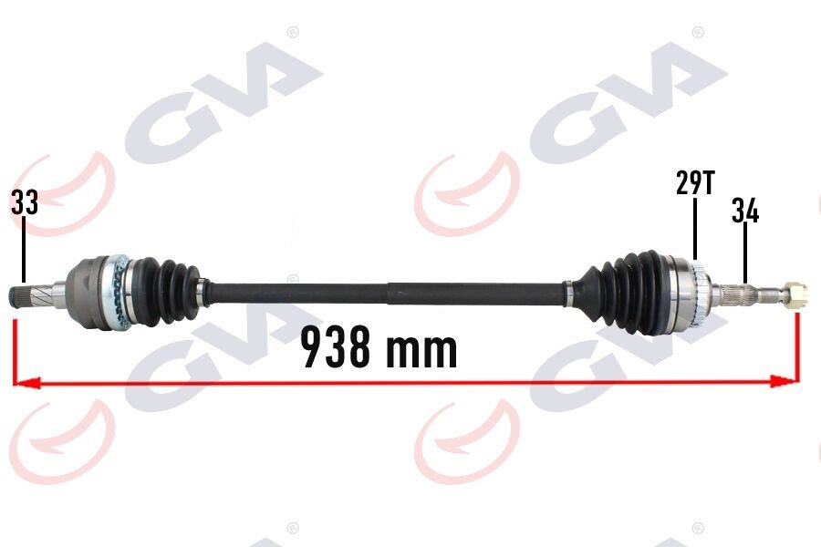 KOMPLE AKS SAĞ VECTRA A 1.8-2.0 88-95 -ASTRA F 92-98 -CALIBRA A 89-97 ABS Lİ 29DİŞ 938mm