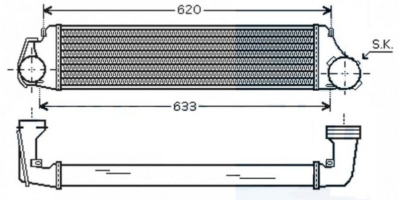 TURBO RADYATÖRÜ INTERCOOLER BMW E46 3.20D 01 540X127X50 MEK.-OTOM.