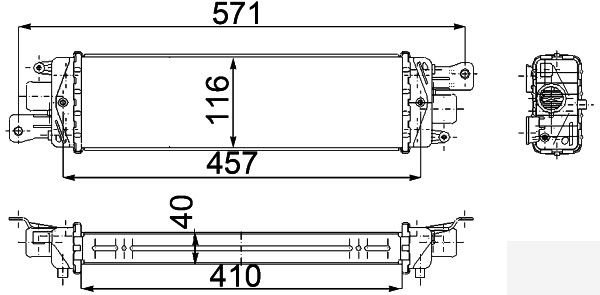 TURBO RADYATÖRÜ INTERCOOLER ALBEA 03 1.3JTD 457x116x40