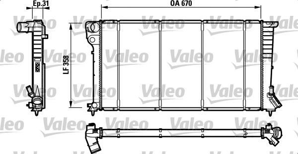 RADYATÖR 306 II-PARTNER-XSARA BERLINGO 1.9D AC MEK 670x377.5x34