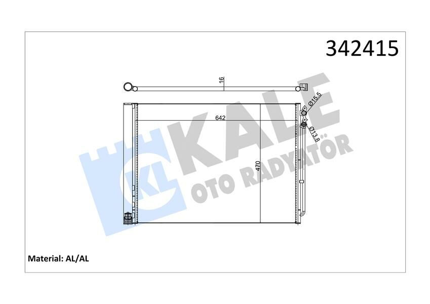 KLIMA RADYATORU BMW F10 F01 N47 N57 B47 B57