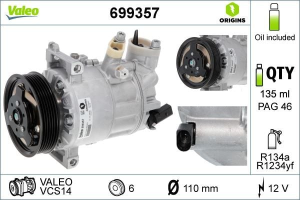 KLİMA KOMPRESÖRÜ A3 03 ALTEA-CADDY III -TOLEDO-OCTAVIA 04 LEON-PASSAT 05 JETTA III-IV-GOLF V-