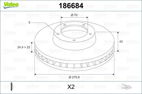 ÖN FREN AYNASI ASTRA H 04 COMBO C 03 MERIVA B 10 ZAFIRA B 05 280x25x5DL HAVALI 95526655