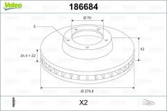 ÖN FREN AYNASI ASTRA H 04 COMBO C 03 MERIVA B 10 ZAFIRA B 05 280x25x5DL HAVALI 95526655