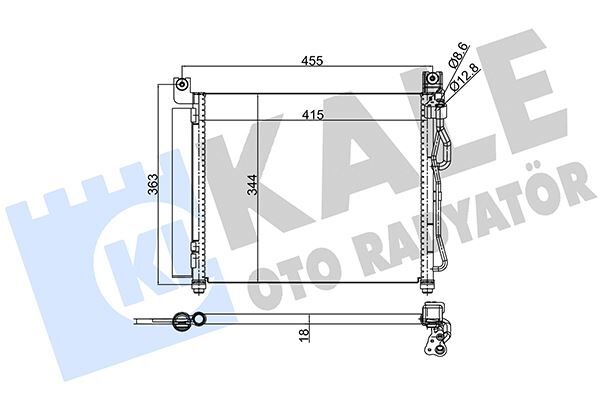 KLİMA KONDENSERİ KIA PICANTO 1.0-1.1-1.1 CRDİ AL/AL 437x348x18