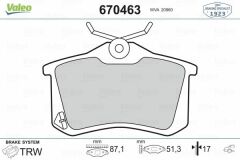DİSK FREN BALATASI ARKA RENAULT MEGANE II. III. IV HB. FLUENCE; PEUGEOT 207. 307. 308. PARTNER II.