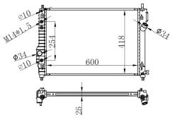 RADYATOR BRAZİNG AT 600X418X26 KALOS/ AVEO 1.2İ/1.6İ 05