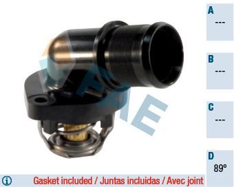 TERMOSTAT KOMPLE KAPAKLI 89 C 106 206 306 C2 C3 C3 II C3 PLURIEL XSARA SAXO TU3JP-TU3A TU3AES 1.8 8V