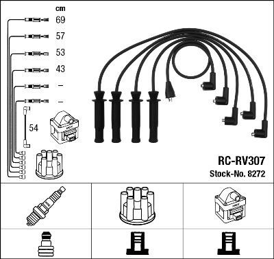 x BUJİ KABLOSU ROVER 820Sİ 93-99 RC-RV307