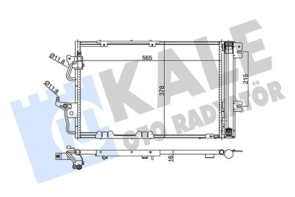 KONDENSER AL/PL/BRZ ASTRA H-ZAFIRA B-VAUXHALL ASTRA Mk V-ZAFIRA Mk II
