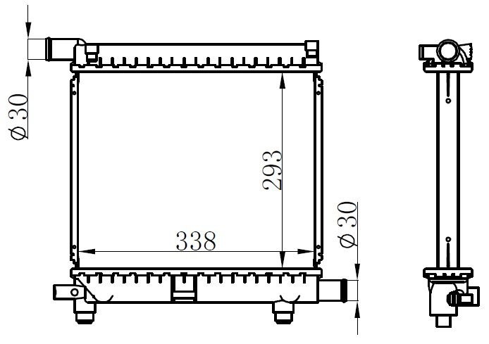 RADYATOR BRAZİNG MT 290X348X32 E 190 W201 84- 62551