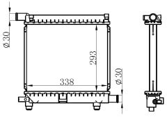 RADYATOR BRAZİNG MT 290X348X32 E 190 W201 84- 62551