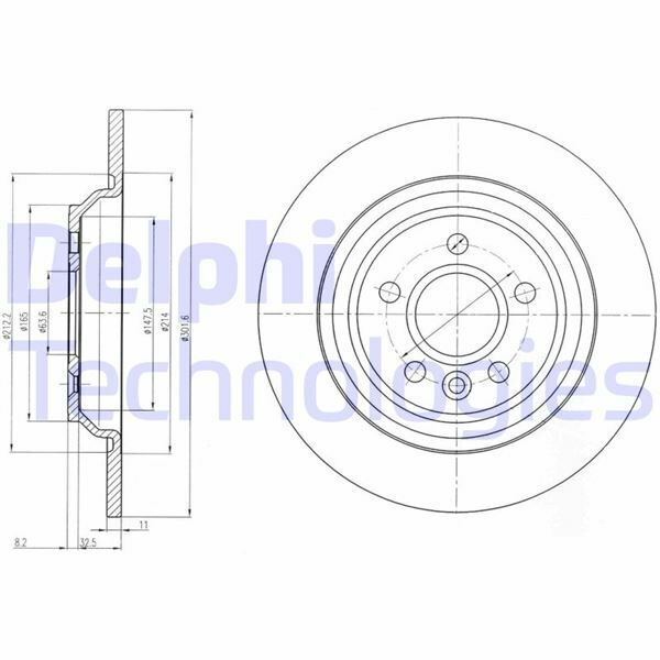 ARKA FREN AYNASI VOLVO S60 II-10 V60 10 V70 08 XC70 07 S80 10 302x5DL