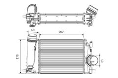 TURBO RADYATÖRÜ INTERCOOLER MGN IV-KADJAR-TALISMAN-SCENIC-QASHQAI 1.5DCİ- XTRAIL 1.6 64x217.9x282