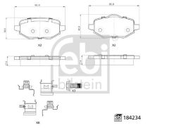 ARKA FREN BALATASI OTOMATİK EL FRENİ CORSA F-C4-208-2008-DS3