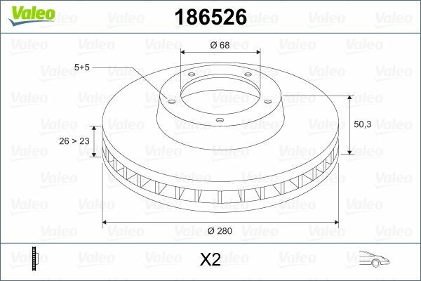 ÖN FREN AYNASI VOLVO 850 91-96 C70 97-05 S70 97-00 V70 97-00 XC70 97-02 940 90-96 280mm