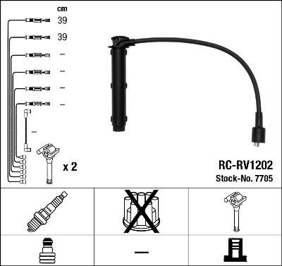 BUJİ KABLOSU ROVER 25 1.4 1.6 1.8 45 1.4 1.6 1.8 75 1.8 MG TF ZR ZS FREELANDER 1.8 98-06 RC-RV1202