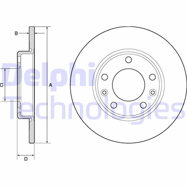ARKA FREN DİSKİ PEUGEOT P308 13 21 249x35x5DL DOLU