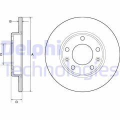 ARKA FREN DİSKİ PEUGEOT P308 13 21 249x35x5DL DOLU