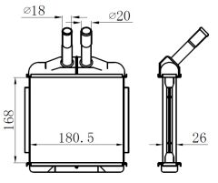 KALORİFER RADYATÖRÜ BRAZİNG LANOS 97 NUBIRA 97 167x183x26
