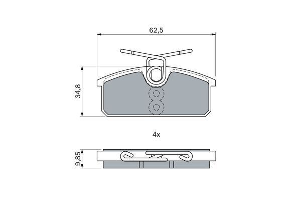 ARKA DİSK FREN BALATASI RENAULT TWİZY 0.0 ELECTRİC 04.12 -