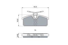 ARKA DİSK FREN BALATASI RENAULT TWİZY 0.0 ELECTRİC 04.12 -