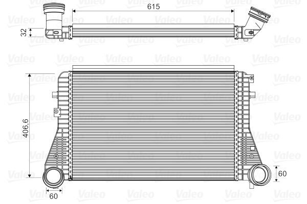 TURBO RADYATÖRÜ INTERCOOLER CADDY-GOLF V-JETTA-A3-LEON-OCTAVIA 1.8-1.9-2.0TDI-TFSI 617X406X32