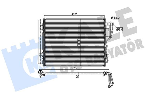 KLİMA KONDENSERİ HYUNDAI İ30-İ30 CW-KIA CEED-CEED SW-PRO CEED AL/AL 512x391x16