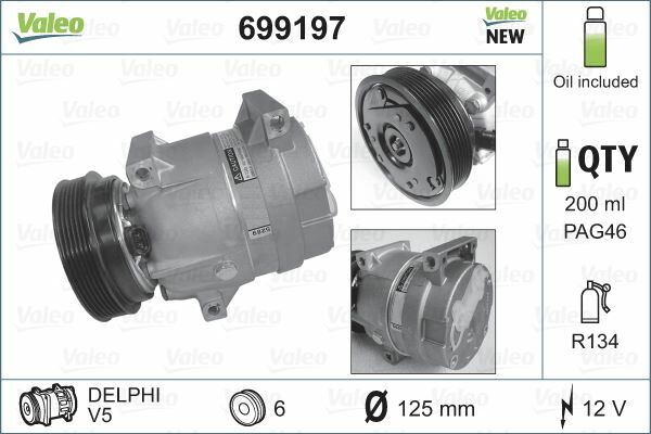 KLİMA KOMPRESÖRÜ RENAULT MEGANE I 96 SCENIC 99 03 1.4 16V