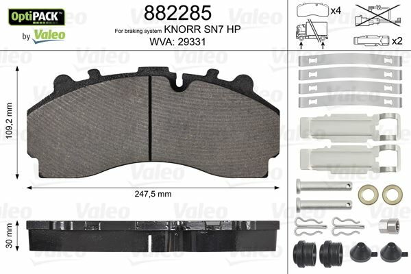 DISK FREN BALATASI OPTIPACK ÖN ARKA SCANIA 4 SERISI 09/95 09/04 - P- G- R- T SERISI