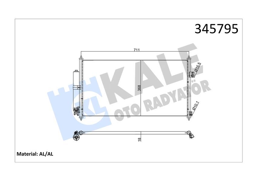 KLİMA KONDENSERİ NISSAN XTRAIL DIZEL BENZİN 01 AL/AL